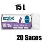 Saco De Lixo 15L Preto C/20Un - Ecolixo