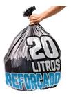 Saco De Lixo 20 Litros 100 Un Preto Reforçado