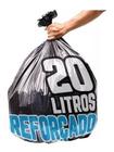 Saco De Lixo 20 Litros 100 Un Preto Reforçado Mega Oferta