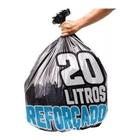 Saco De Lixo 20 Litros 100 Un Preto Reforçado Mega Oferta