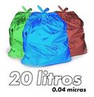 Saco De Lixo 20 Litros Colorido 500 Unidades