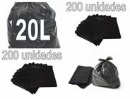 saco de lixo 20 litros preto pacote com 200 unidades para sua casa escritório comercio - FORMAPLAS