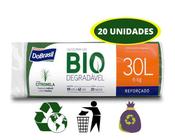 Saco de Lixo 20 Un Citronela Reforçado Biodegradável 30lts