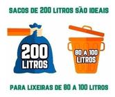 Saco De Lixo 200 Litros 100 Un Cinza Reforçadíssimo