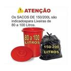 Saco De Lixo 200 Litros Preto Extra Reforçado 100Un - HIGIPACK