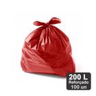 Saco de Lixo 200 Litros Vermelho M5 Reforçado 100un Plast Veneza
