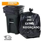 Saco De Lixo 200l C/100 Un Preto Extra Reforçado Forte - Direto da Fábrica