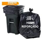 Saco De Lixo 200l C/35 Un Preto Hiper Reforçado Forte 0,14 - Aomega Produtos