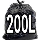 Saco de Lixo 200L Preto Kit Pacote 100 Unidades 90 x 100 cm - Nobre