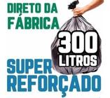 Saco De Lixo 300 Litros 100 Un Preto Super Reforçado