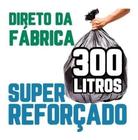 Saco De Lixo 300 Litros 200 Un Preto Super Reforçado