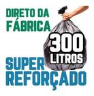 Saco De Lixo 300 Litros 200Un Preto Super Reforçado