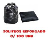 Saco De Lixo 30l Preto Reforçado 100 Unidades Fabricante