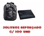 Saco De Lixo 30litros C/ 100 Un Preto Reforçado - HIGIPACK