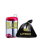 Saco De Lixo 40 Litros Preto 100 Unid Resistente Fabricante