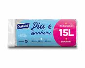 Saco De Lixo 50 Un 15 Litros Branco Perfumado Pia Banheiro