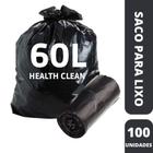 SACO DE LIXO 60 Litros PRETO (PCT C/100) - HEALTH CLEAN