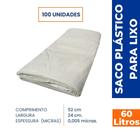 Saco de Lixo Branco Leitoso P/ 60 Litros C/ 100 Un.