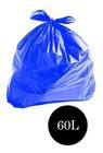 Saco De Lixo Comum Azul 60lts Pct C/100 Un