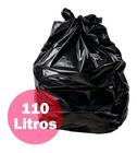 Saco De Lixo Preto 110 Litros Reforçado - 100 Unidades