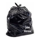 Saco De Lixo Preto 200 Litros Pacote Com 100 Unid Boca Larga