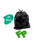 Saco de lixo preto 20l ultra resistente c/100