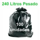 Saco de Lixo Preto 240L c/100 - Plastbama