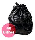 Saco De Lixo Preto 40 Litros Reforçado - 100 Unidades