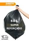 Saco De Lixo Preto 50l Litros Super Reforçado 50 Unidades - Aomega Produtos
