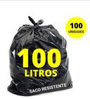 Saco de lixo preto reforçado 100L 08 - FD 100UN