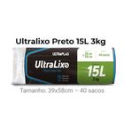 Saco de Lixo Preto Rolo 15L / 30L / 50 L / 100 L - UltraLixo