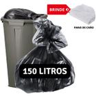 Saco De Lixo Resistente Grosso 150 Litros C/ 50 unidades
