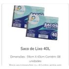 Saco De Lixo Resistente Oliveira - 100 60 40 20 Litros Pacote