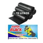 Saco de lixo rolo 15 litros c/ 40 unidades Super Black