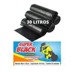 Saco de lixo rolo 30 litros c/ 20 unidades Super Black