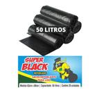 Saco de lixo rolo 50 litros c/ 20 unidades Super Black