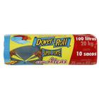 Saco de Lixo Super Forte com Alça Dover Roll 100L 10 Unidades