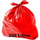 Saco de Lixo Vermelho 200 Litros com 25 Unidades - Formaplas