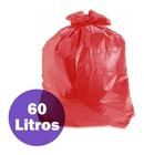 Saco De Lixo Vermelho 60 Litros Coleta Seletiva - 100 Un