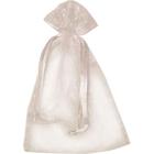 Saco de Organza Branco 16X23CM - Pacote com 10