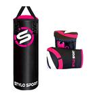 Saco de Pancada Boxe Stylo 70 + Luva de Treino Bate Saco Infantil - STYLO SPORT