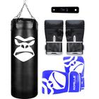 Saco De Pancada Profissional Boxe 90 Cm Luva Bate Saco PRO Adulto + Luva Infantil + Suporte Gorilla