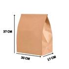 Saco de papel kraft liso delivery gg 20kg 37x17x30 cm com 50 unid - chiara