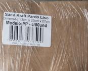 Saco de papel kraft pp para delivery liso - pp c/ 50 uni