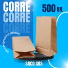 Saco de Papel Kraft SOS Delivery Liso Entrega 18kg Fundo Largo c/ 500 unid.