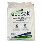 Saco De Rafia Novo Ecosak 50Cm X 75Cm - 50Kg - Pacote Com 5 Pecas Branco