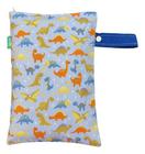 Saco Impermeável Organizador Fralda Roupa Suja Limpa - Mini Dino Azul