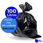 Saco Lixo Grande Reforçado 100Litros Preto Entrega Rápida - Pavão