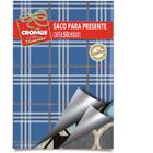 Saco Metalizado 30X45CM Pérolado Masculino 30X44CM - Pacote com 50 - Cromus