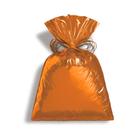 Saco Metalizado com Aba Adesiva Laranja 8x8cm - 100 unidades - Cromus - Rizzo Embalagens